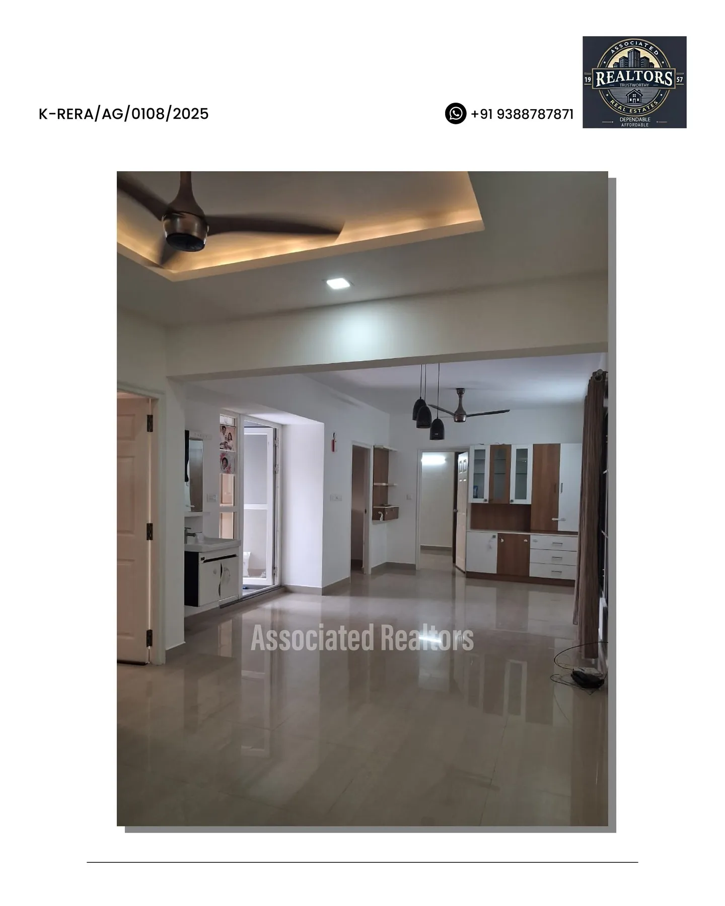 Fully Furnished 2BHK Flat in Edappally, Ernakulam For Sale