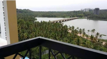 Fully Furnished 2 BHK Apartment opposite to lulu mall  at Akkulam lake for Rent